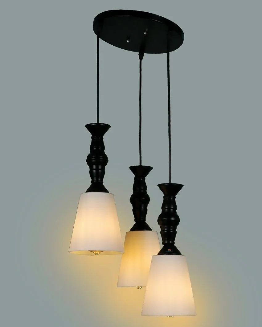 3 Lights Cluster Hanging With Pvc Glass Ceiling Lamp