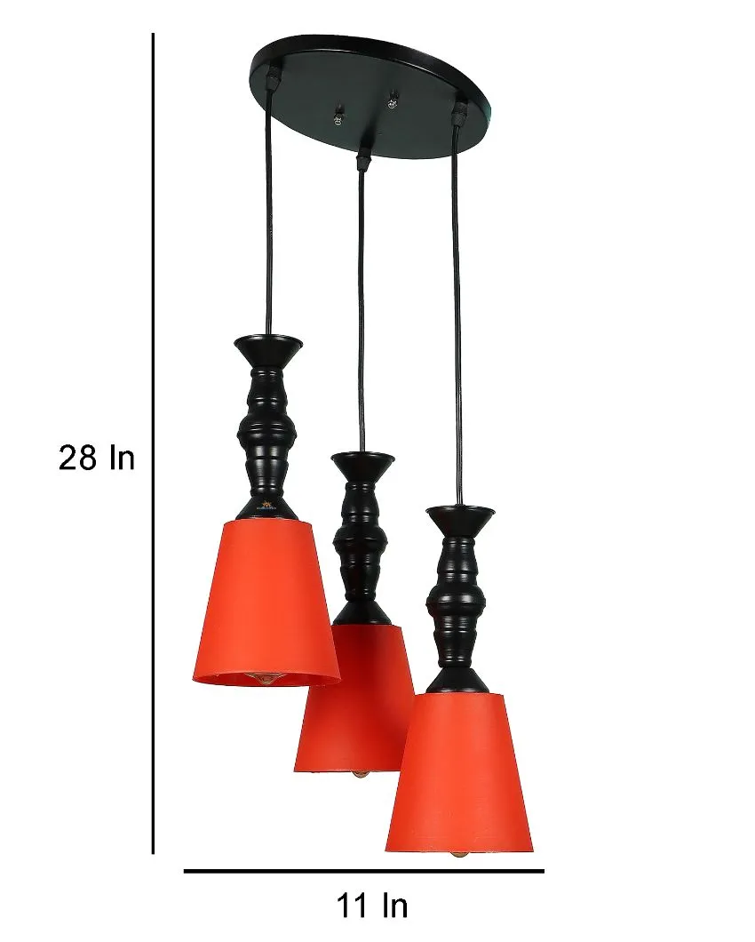 3 Lights Cluster Hanging With Pvc Glass Ceiling Lamp