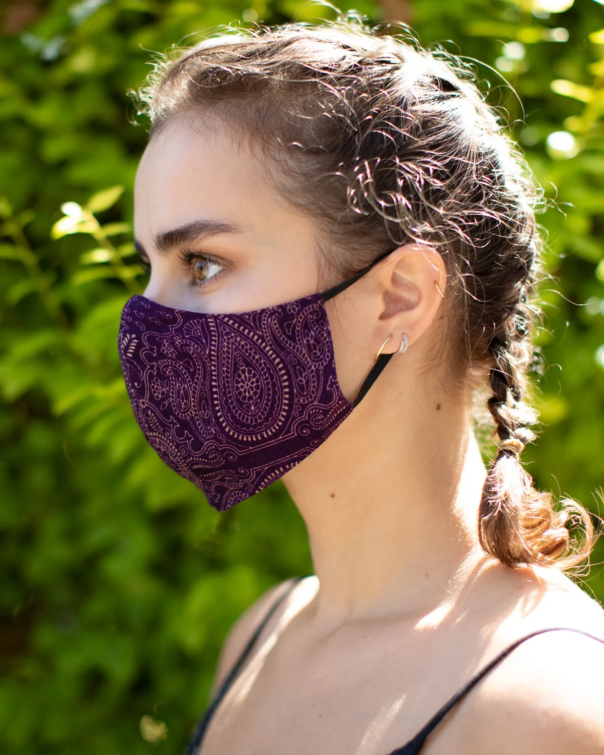 Boho Washable Face Mask Purple