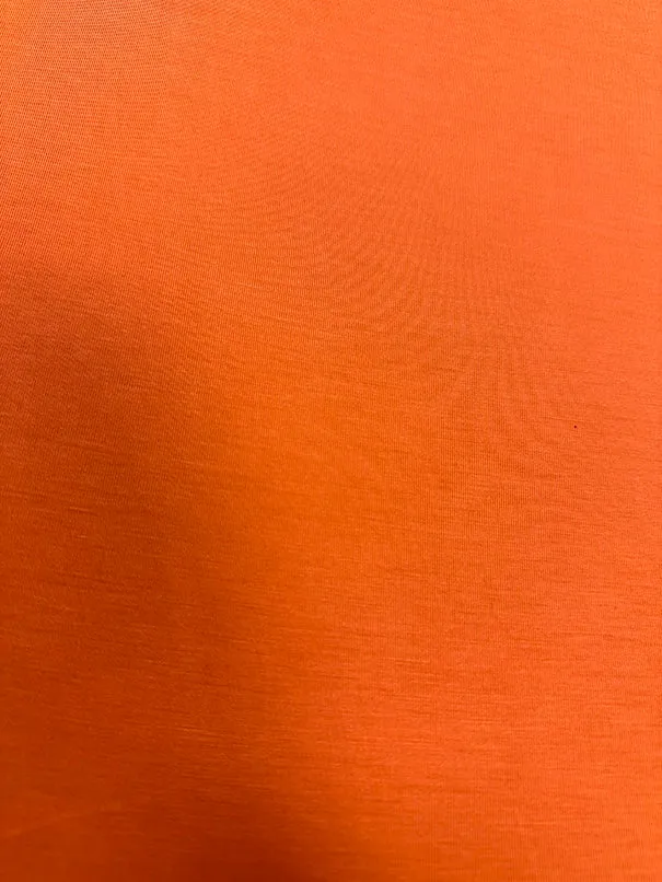 Bright Orange Solid Rayon Spandex Jersey Knit Fabric