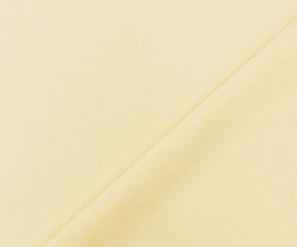 Cream Ivory Wool Solid Twill Woven Shirting Fabric