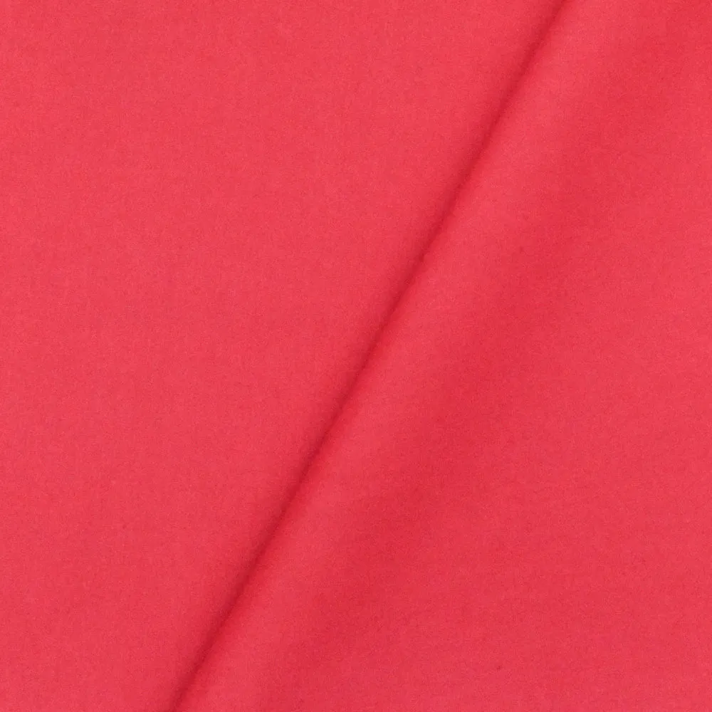 Deep Berry Pink Solid Stretch Cotton Poplin Woven Fabric