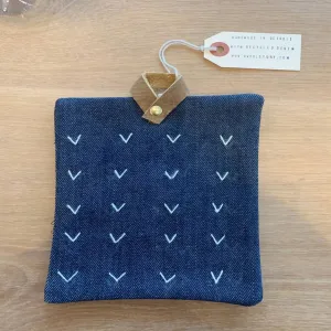 Denim Sashiko Potholder no.9