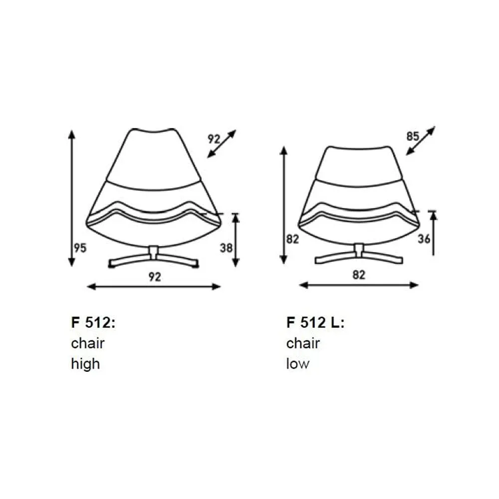 F 512 Cross-Base Lounge High Chair