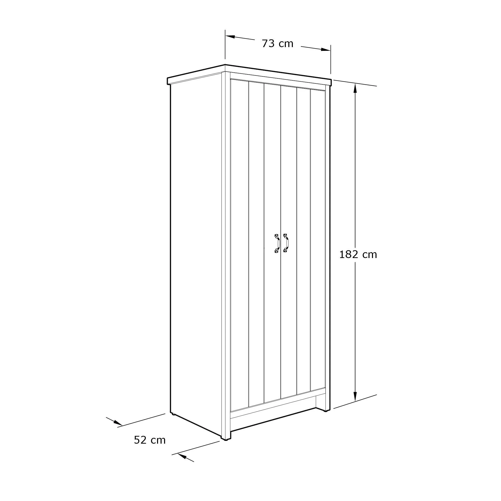 GFW Boston 2 Door Wardrobe