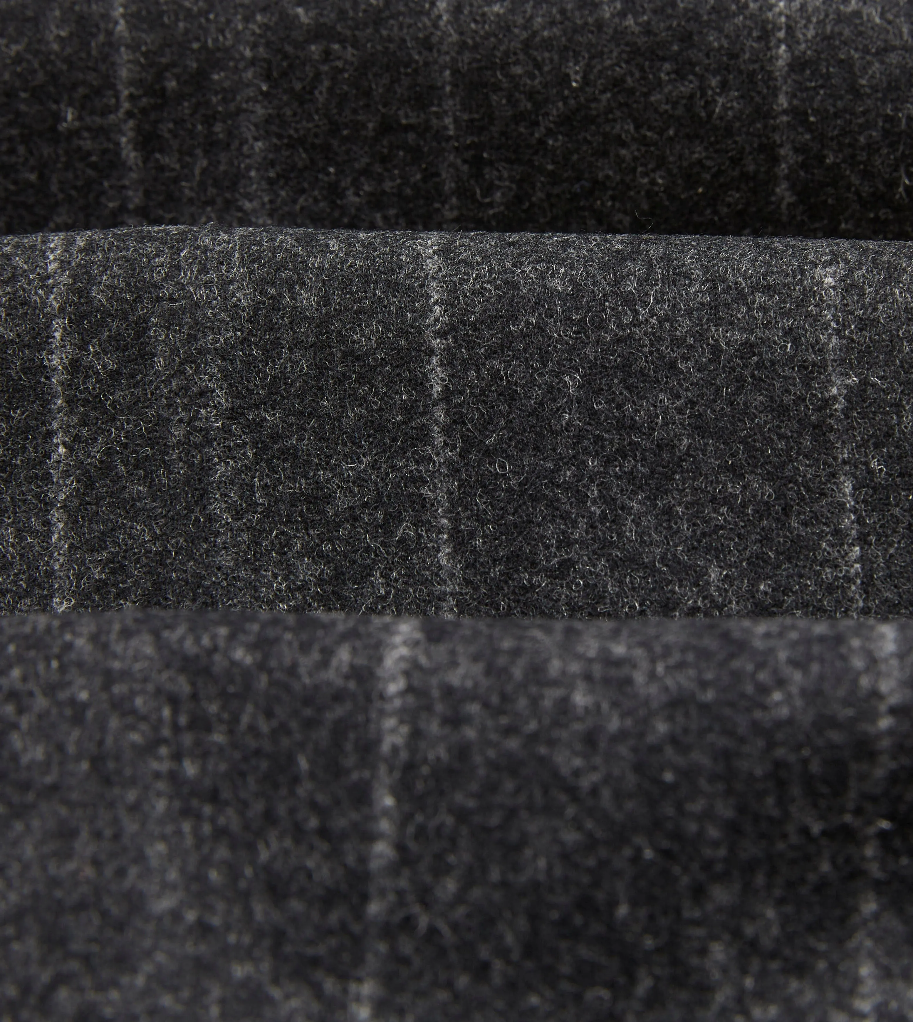 Grey Chalkstripe Wool Flannel Flat Front Trouser