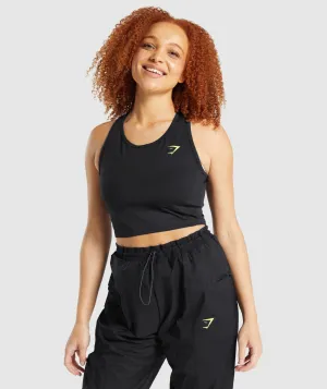 Gymshark Pulse Crop Tank - Black