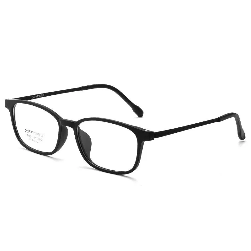 KatKani Unisex Full Rim Small Square Rubber Tr 90 Titanium Eyeglasses 9831xp