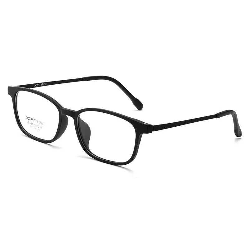 KatKani Unisex Full Rim Small Square Rubber Tr 90 Titanium Eyeglasses 9831xp