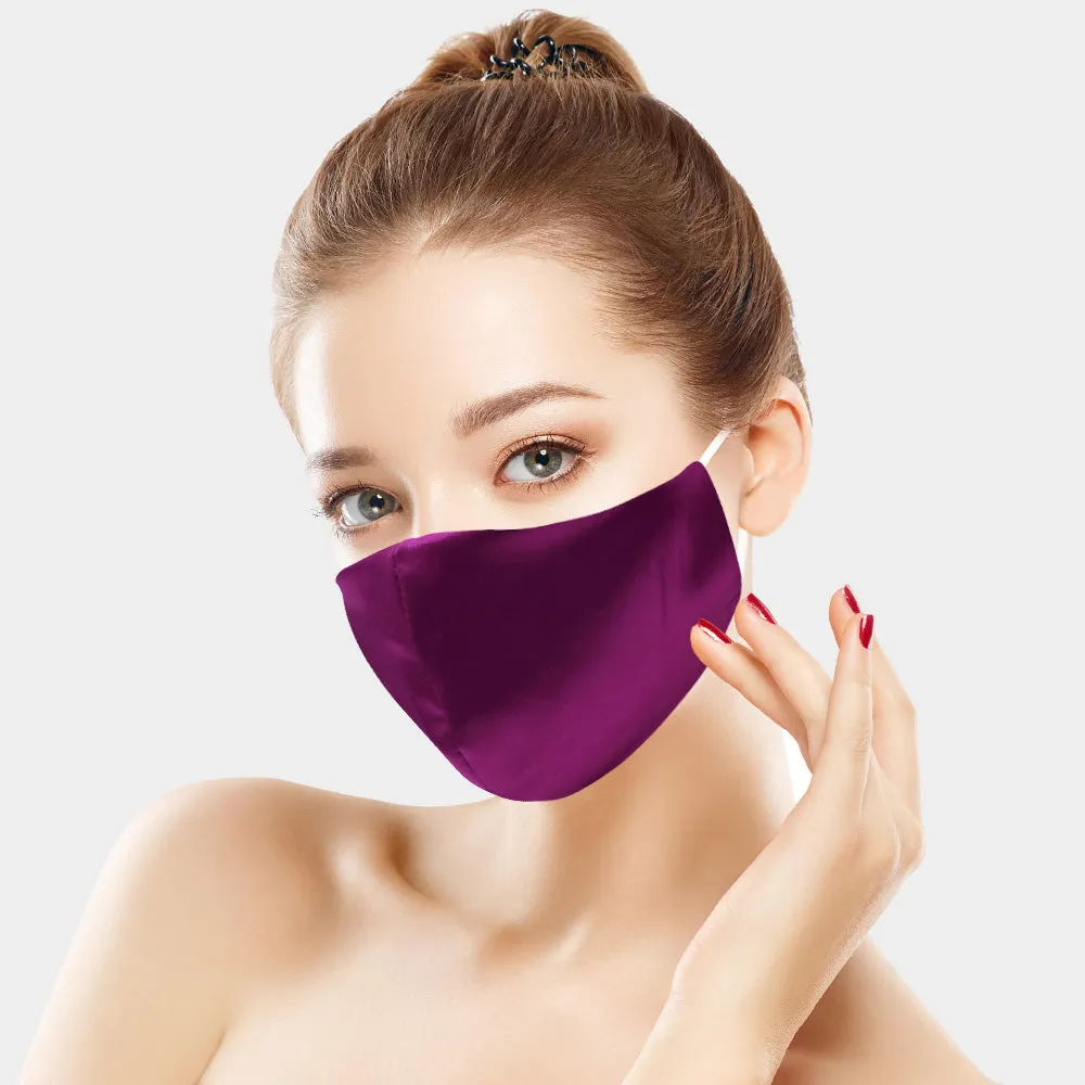 Lisette Red Silky Satin Fashion Mask