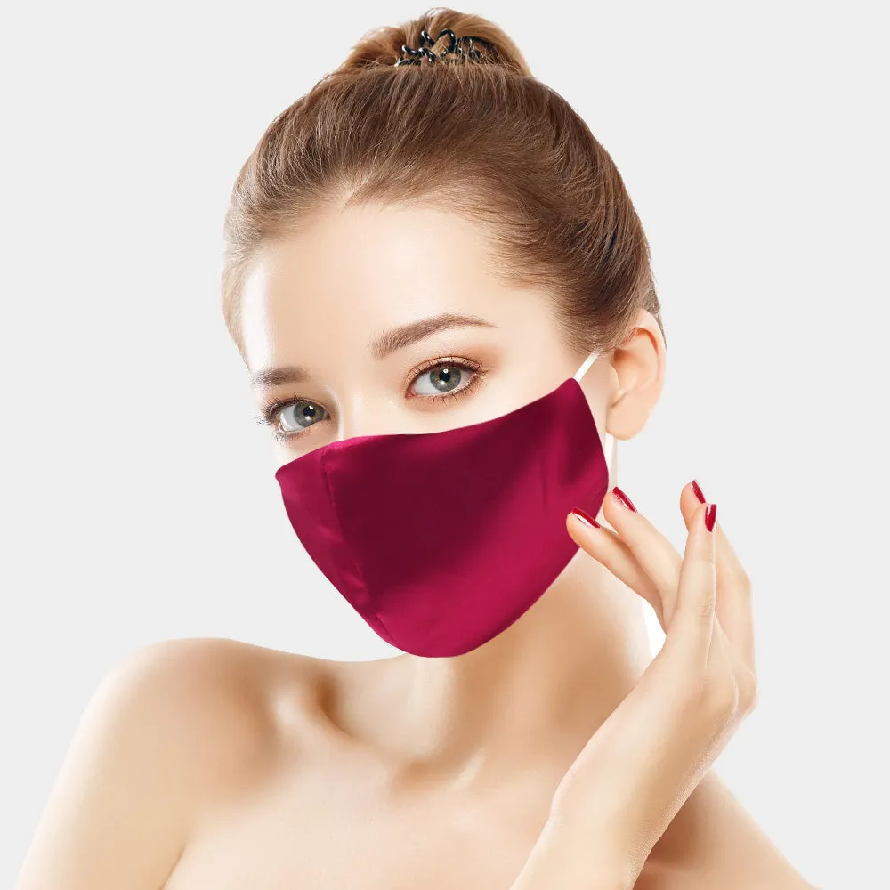 Lisette Red Silky Satin Fashion Mask