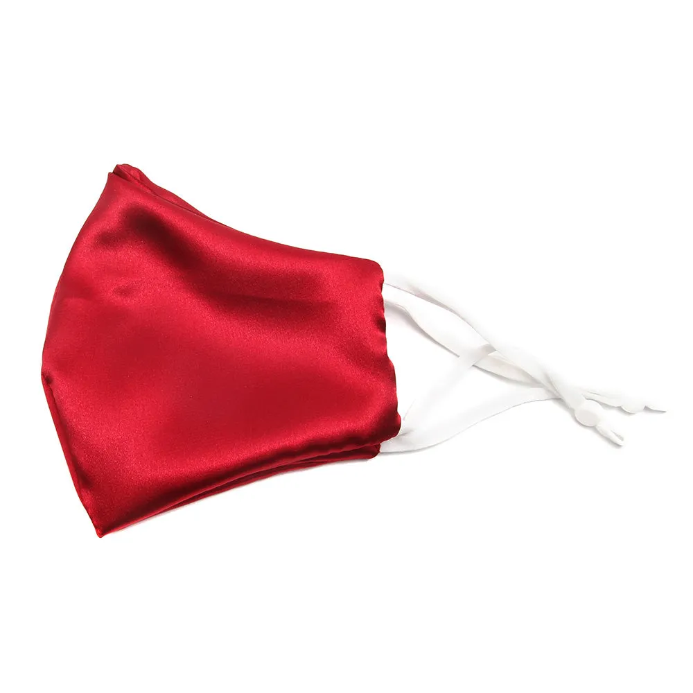 Lisette Red Silky Satin Fashion Mask