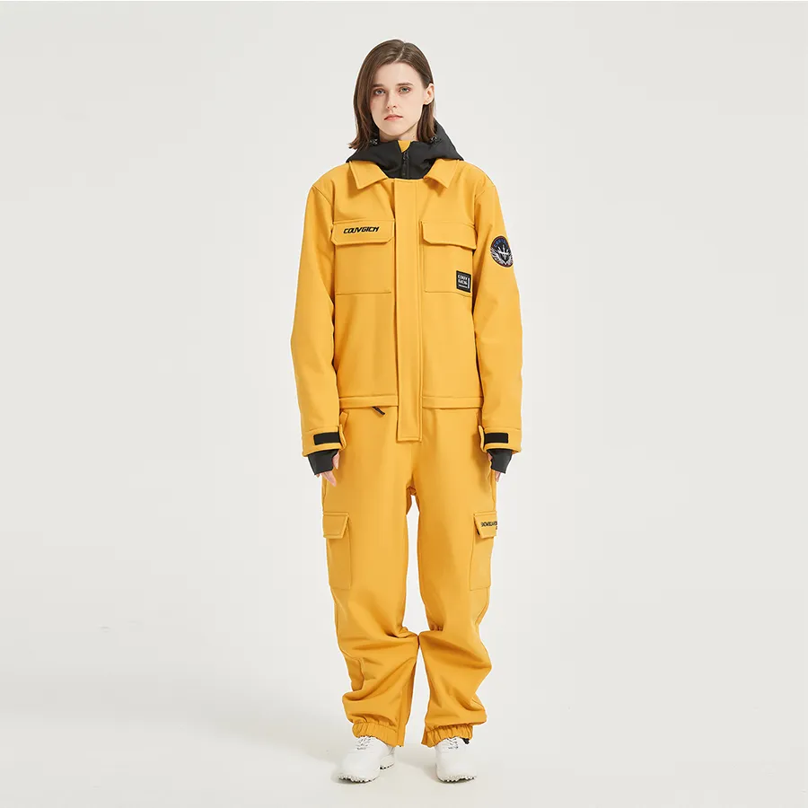 Loose Fit One-piece Ski Suits Insulated Snow Jumpsuits