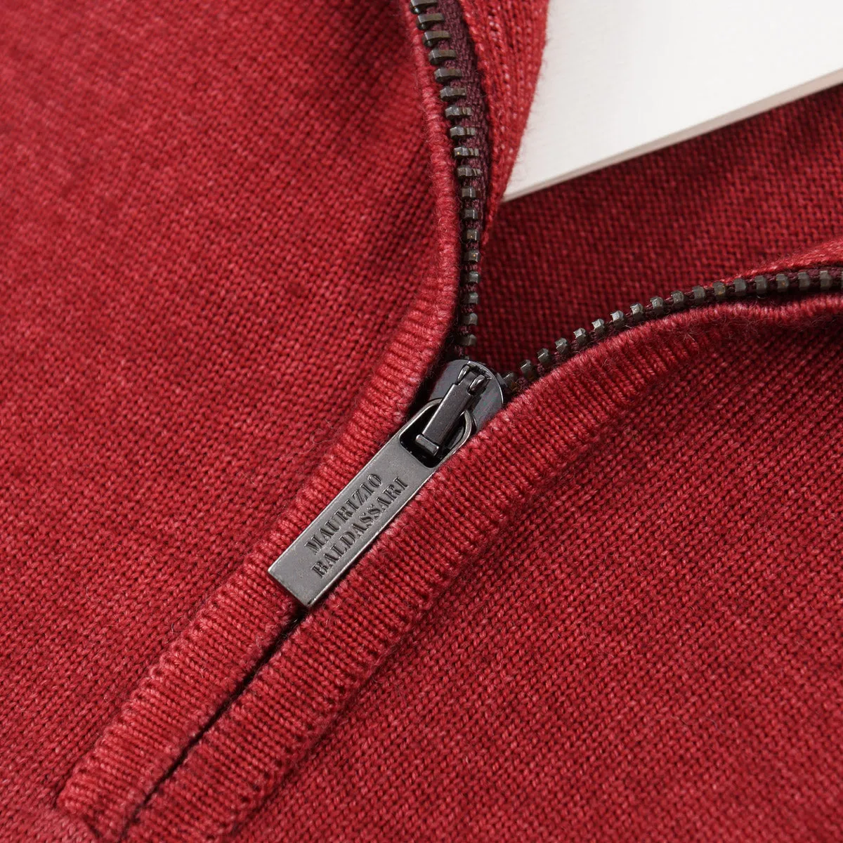 Maurizio Baldassari Half-Zip Wool Sweater