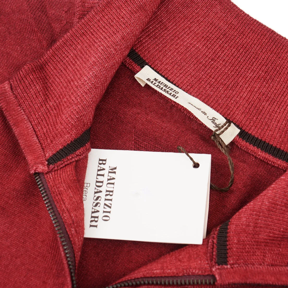 Maurizio Baldassari Half-Zip Wool Sweater