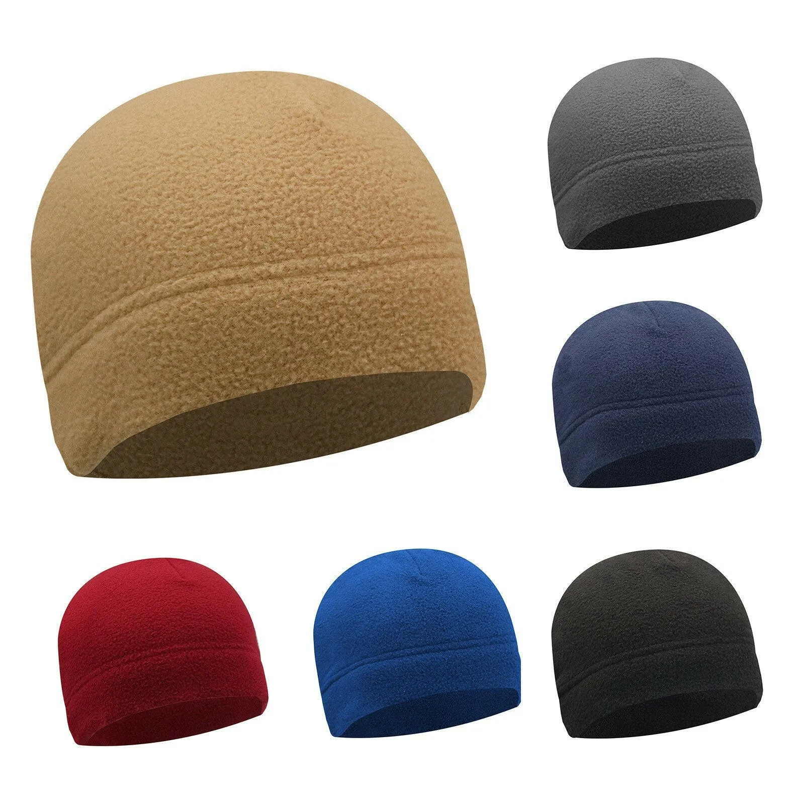 Men Women Winter Hat Polar Fleece Warm Thick Windproof Cycling Hiking Outdoor Beanie Skull Cap