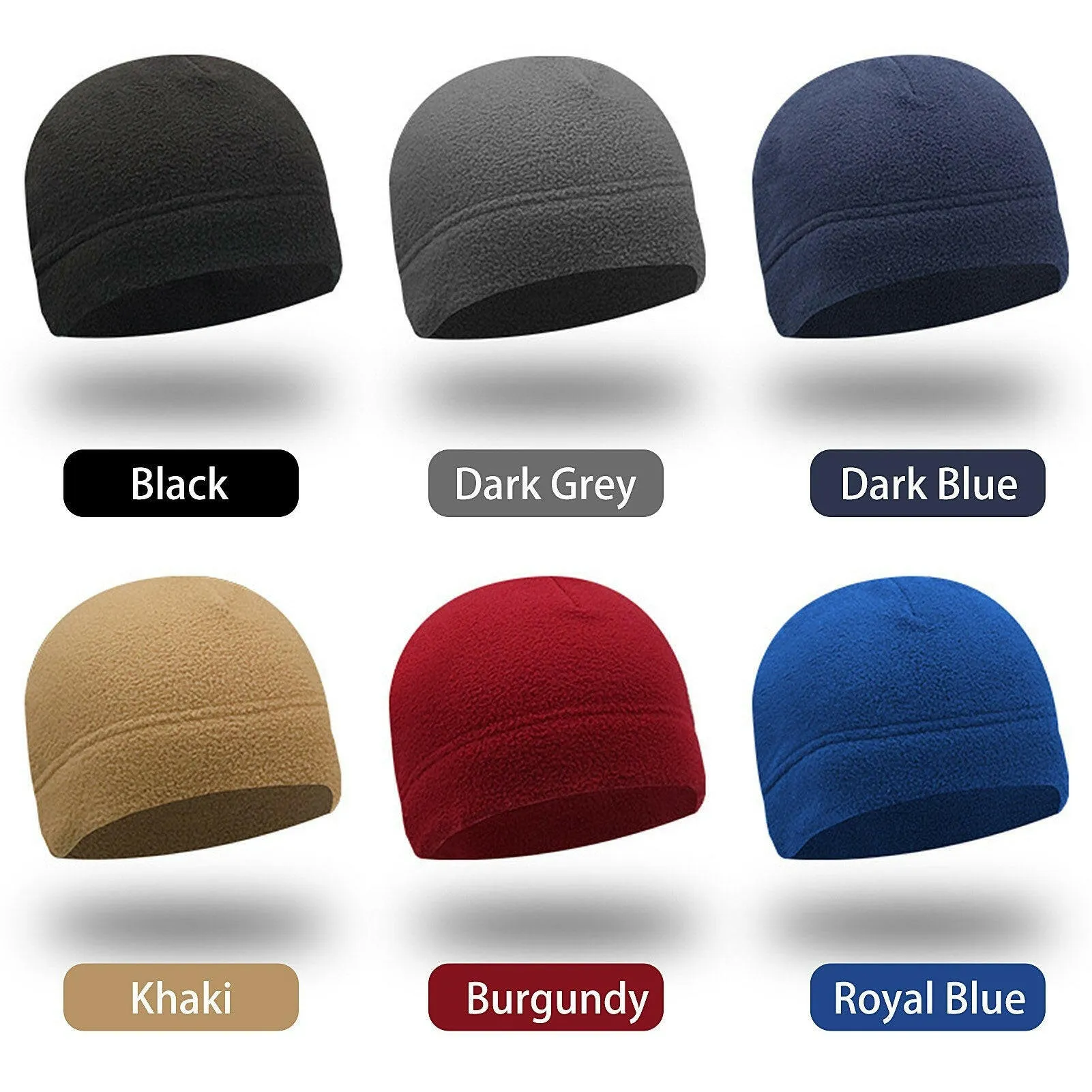 Men Women Winter Hat Polar Fleece Warm Thick Windproof Cycling Hiking Outdoor Beanie Skull Cap