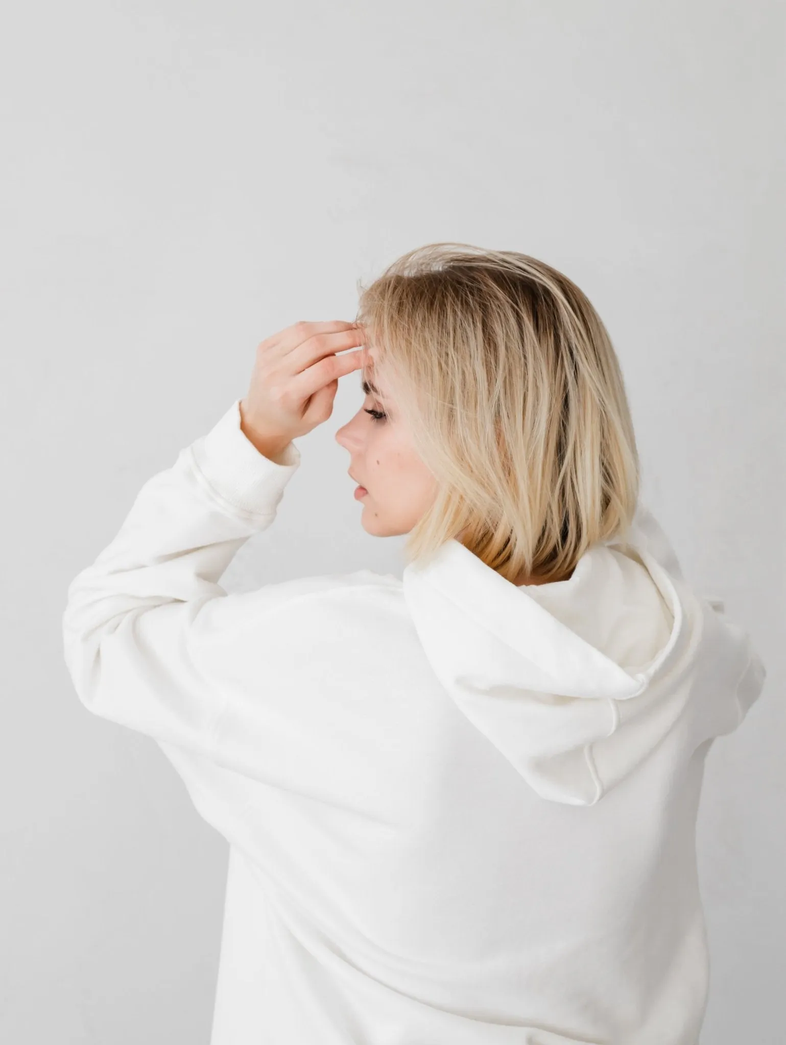 Milky White Oversized Hoodie - Soft Elegance & Comfort