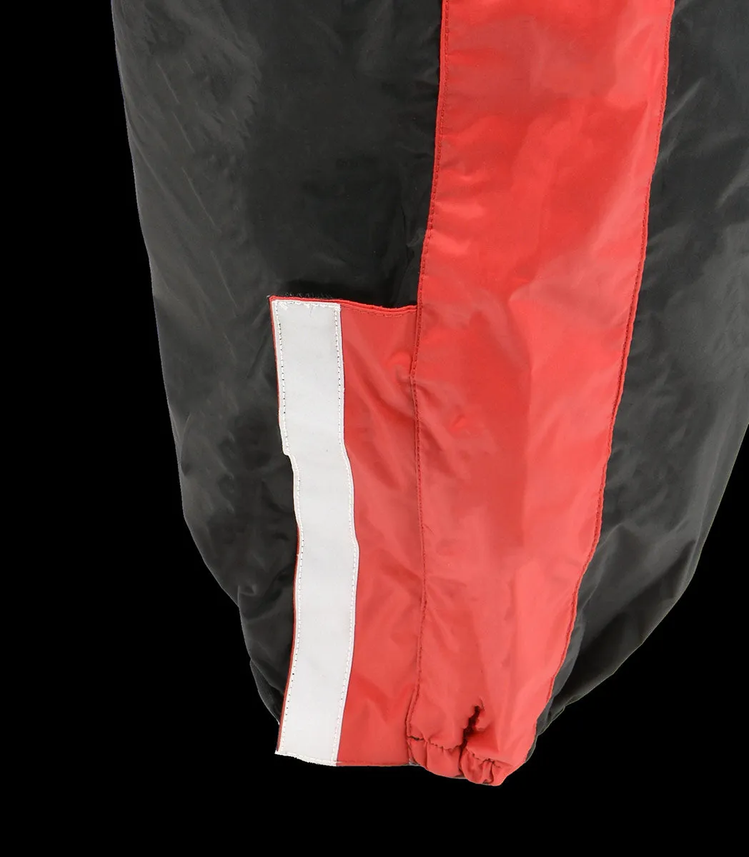 NexGen Ladies XS5001 Black and Red Water Proof Rain Suit with Reflective Piping