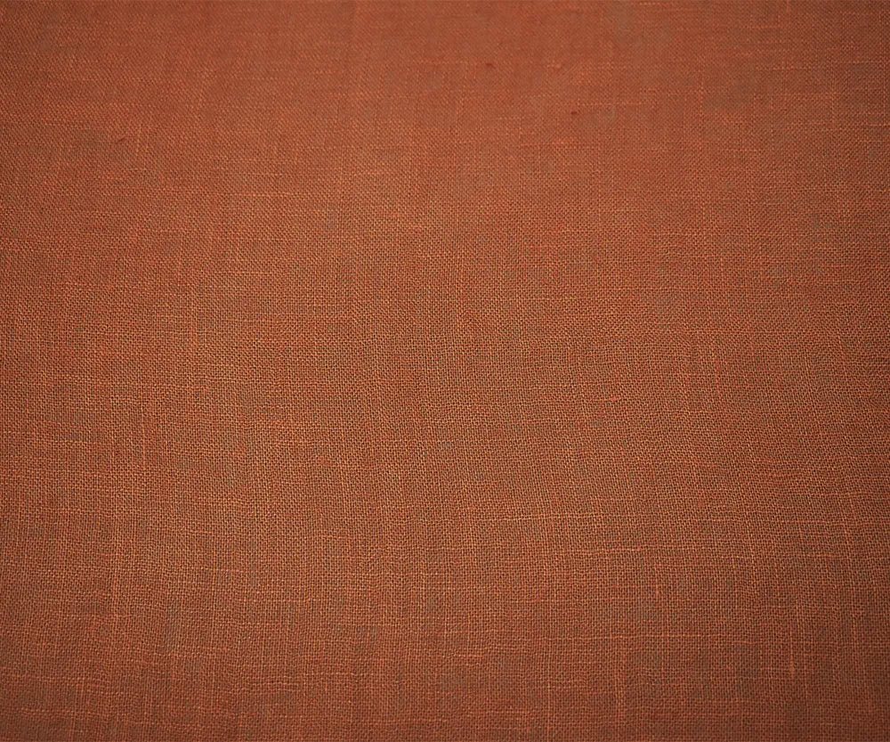 Orange Washed Semi-Sheer Solid Linen Woven Fabric