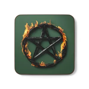 Pentagram Fire Coaster - Witchy Home Decor - USA