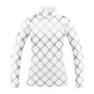 Poivre Blanc Womens Monogram Base Layer Shirt - White