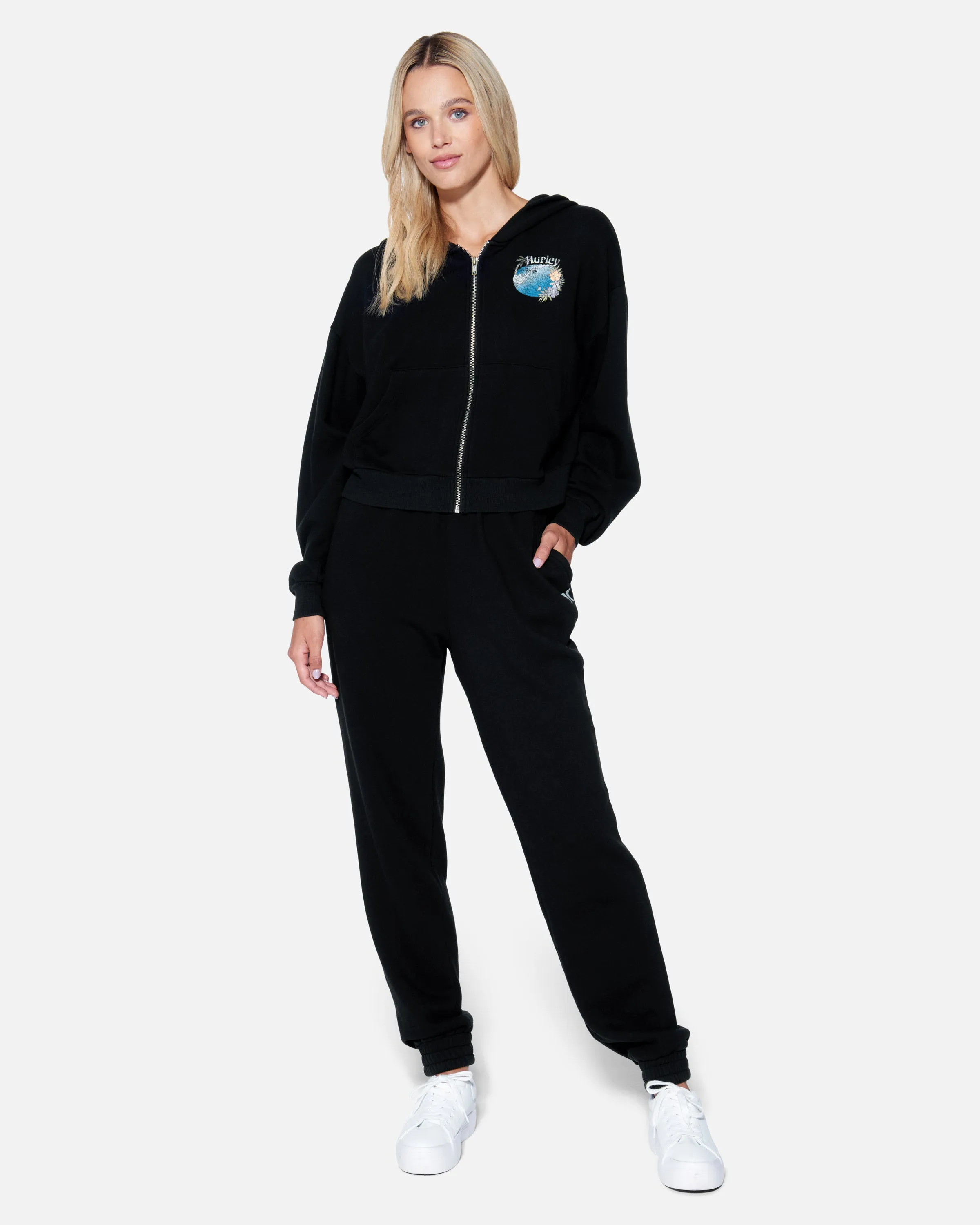 Protect The Sea Crop Zip Up Hoodie