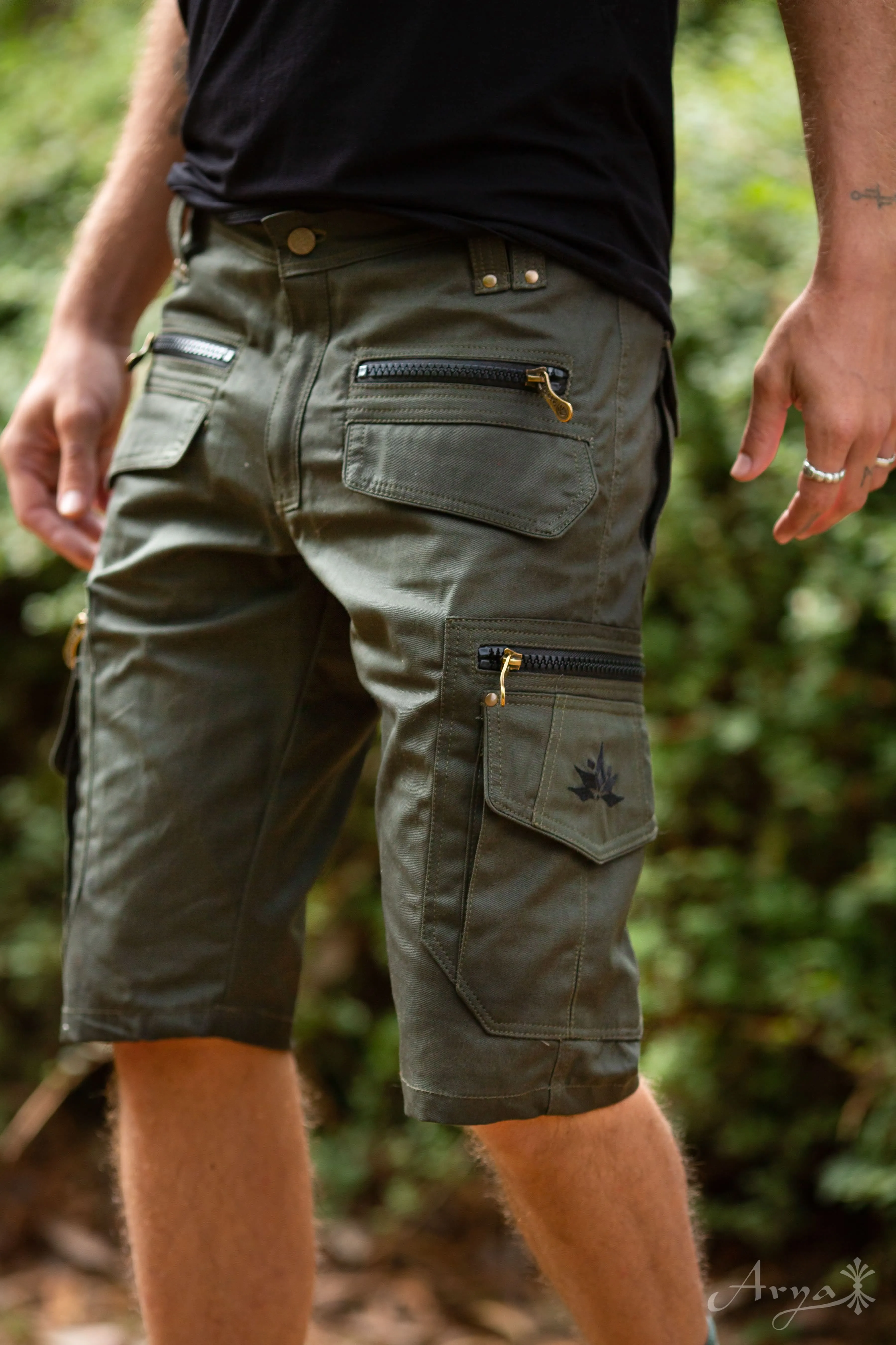 Psy Cargo Shorts - Dark Olive