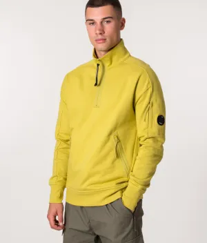 Quarter Zip Diagonal Raised Fleece Sweatshirt