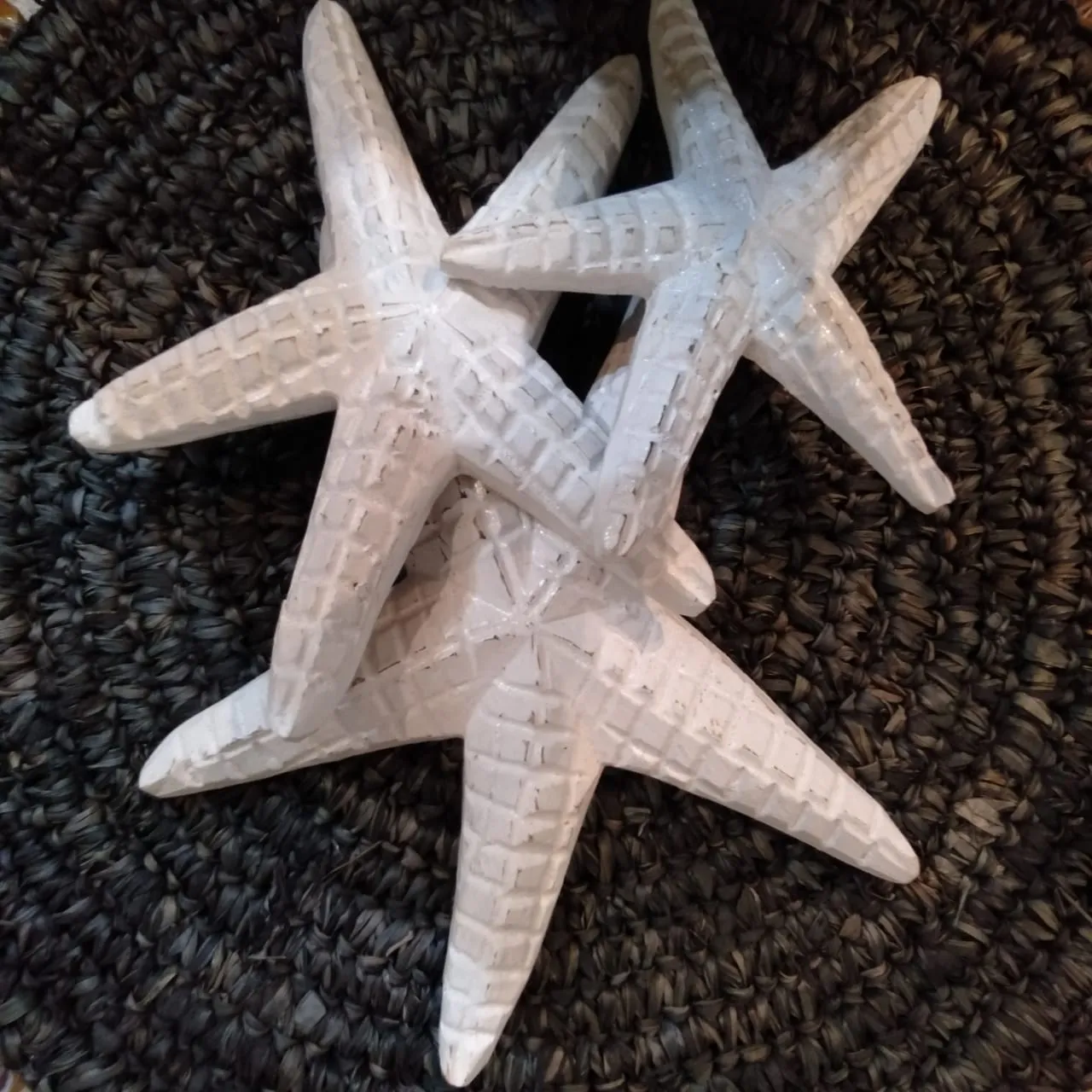 Set 3 Wooden Carved Star1