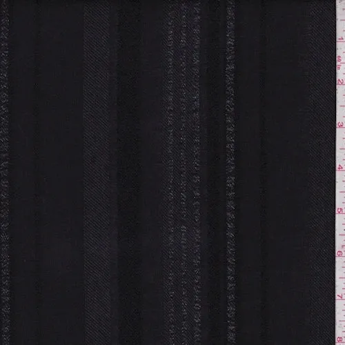 Slate Black/Mauve Stripe Shirting Fabric