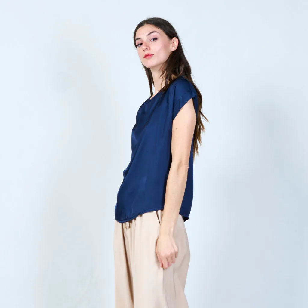 Soft asymmetrical tunic top wholesale