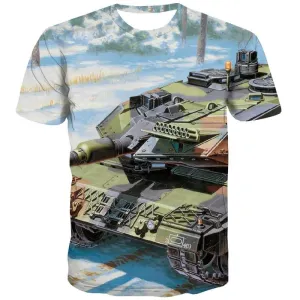 Tank T-shirt Men Military Tshirt Printed Snow T-shirts Graphic Forest T shirts Funny