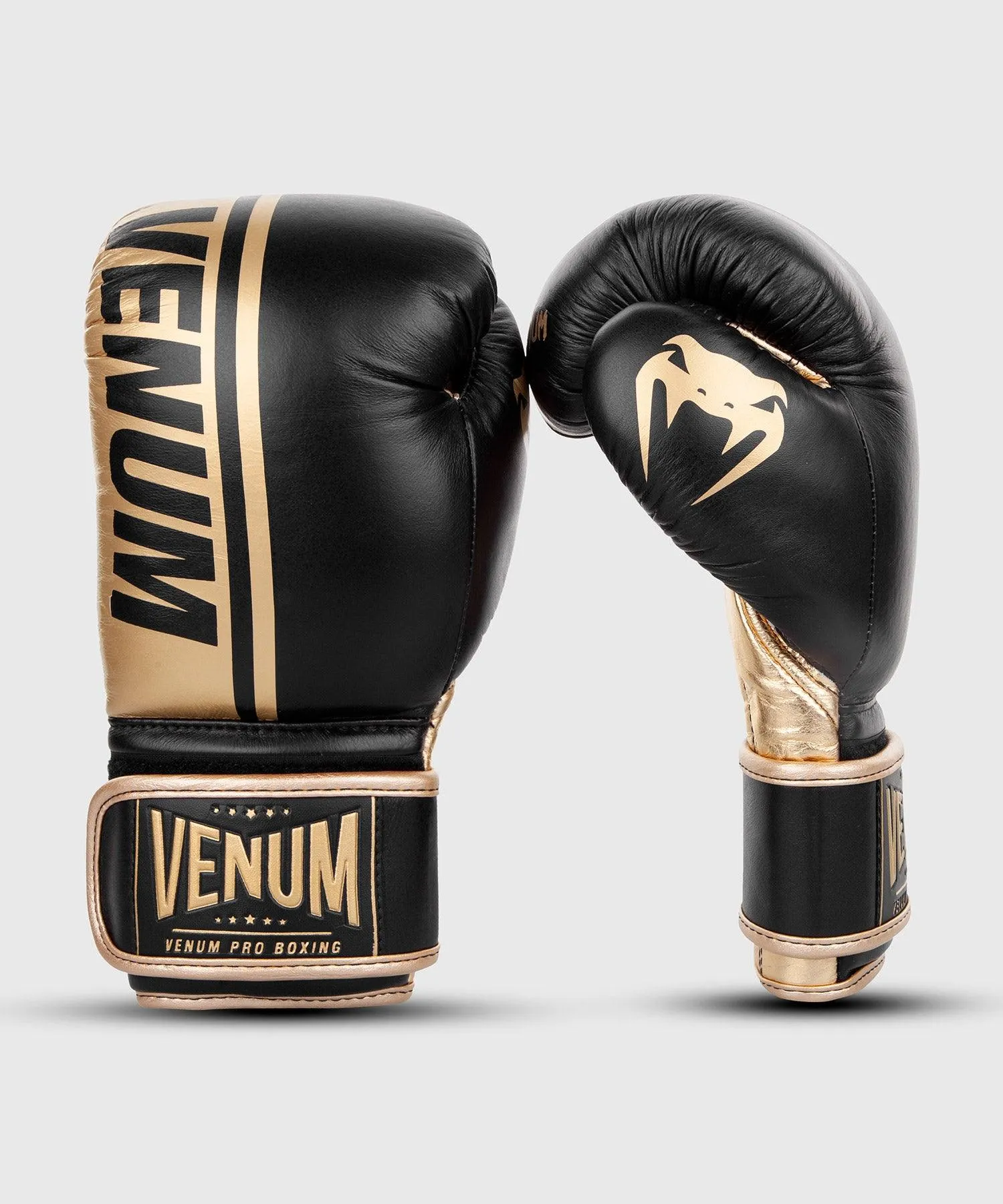 Venum Shield Pro Boxing Gloves Velcro - Black/Gold