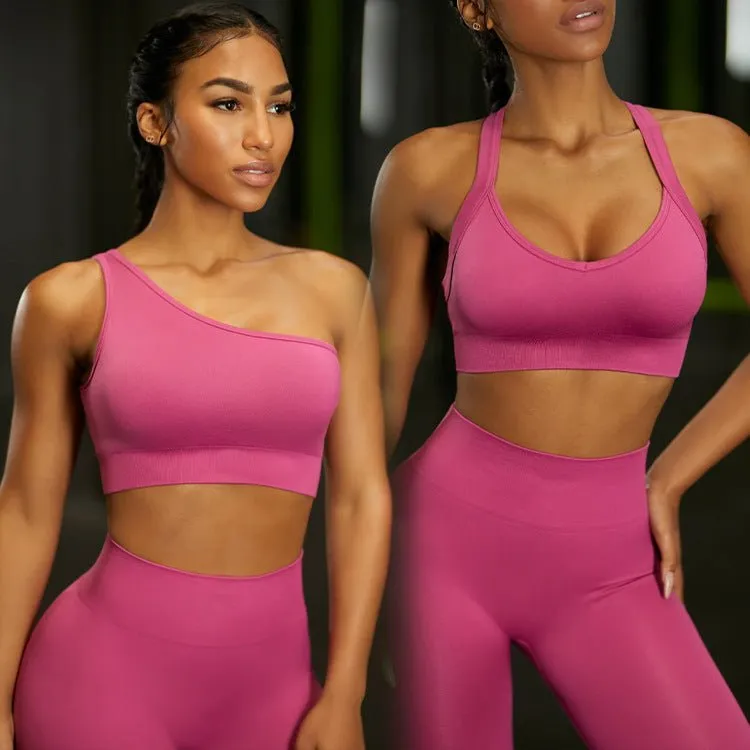 Women's sports two piece yoga suit fitness yoga set crop top and leggings gym training workout sets for women