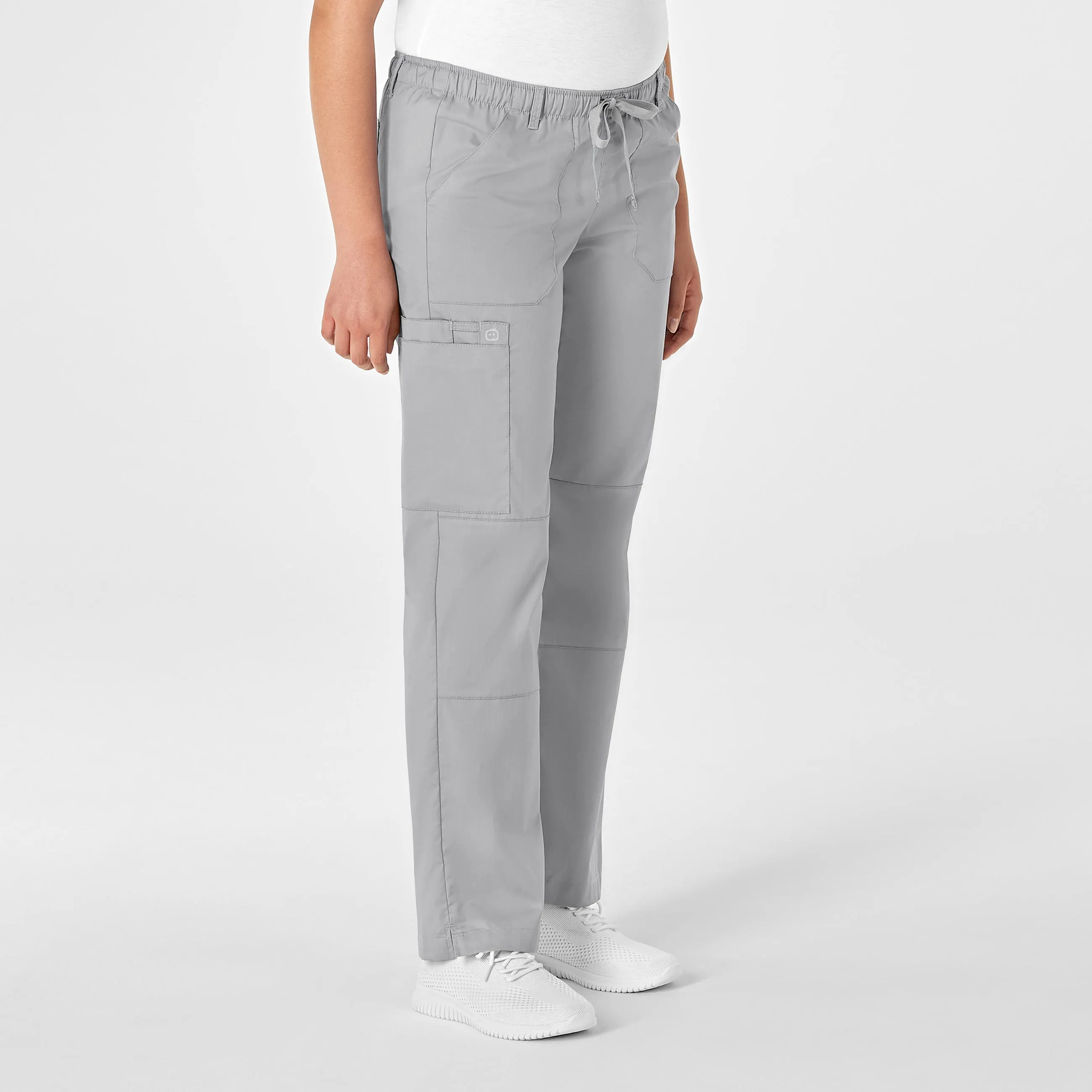 WonderWORK Women's Straight Leg Cargo Scrub Pant - Grey