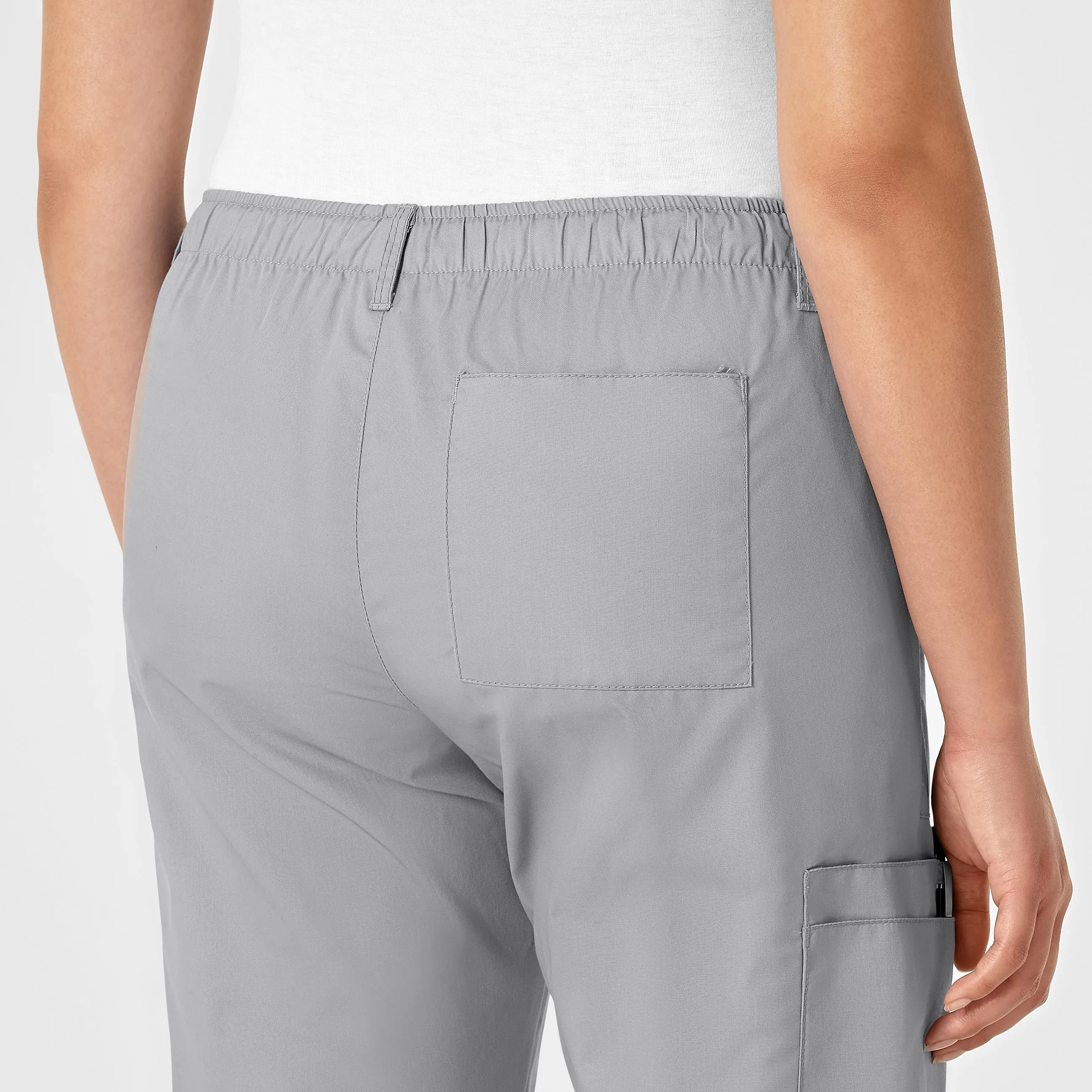 WonderWORK Women's Straight Leg Cargo Scrub Pant - Grey