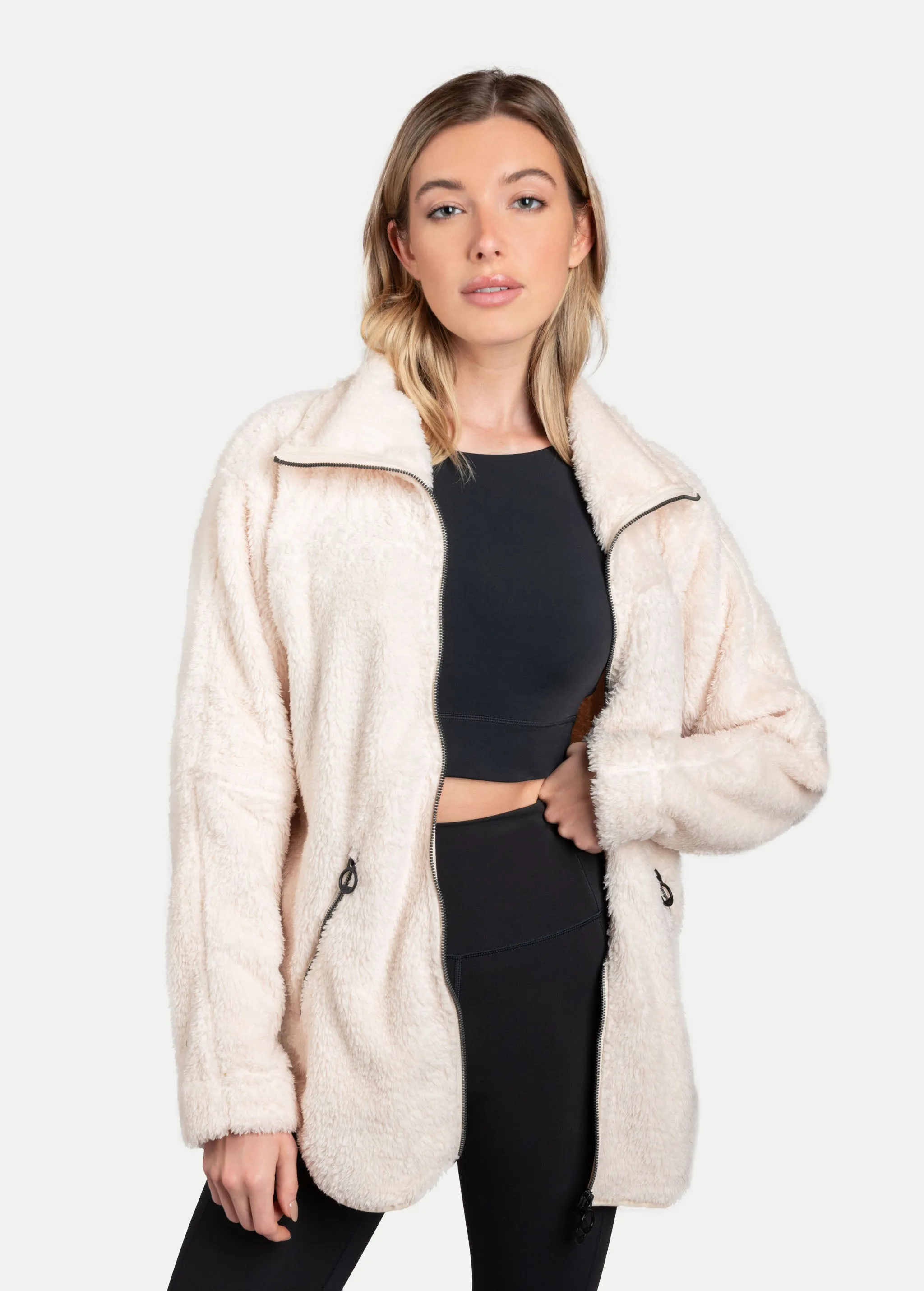 Yanali Full Zip Fleece Cardigan