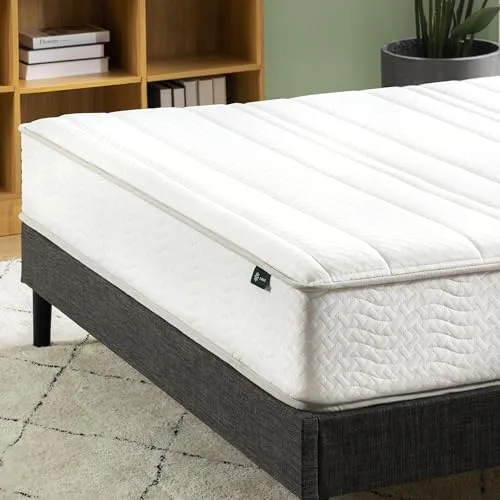 Zinus 8 Inch Foam and Spring Hybrid Mattress [New Version], Fiberglass Free, Medium Firmness, Durable Support, Certified Safe Foams & Fabric, Bed-in-A-Box, King